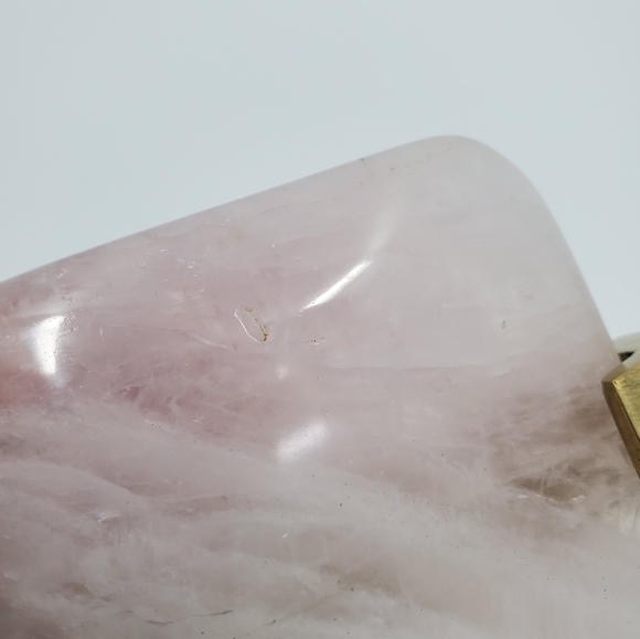 Anthropologie Tambora Small Knob Pink Stone Brass - Picture 5 of 7